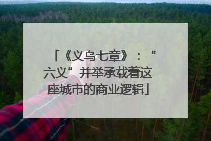 《义乌七章》：“六义”并举承载着这座城市的商业逻辑