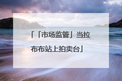 「市场监管」当拉布布站上拍卖台