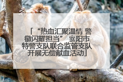 “热血汇聚温情 警徽闪耀担当” 襄阳市特警支队联合监管支队开展无偿献血活动