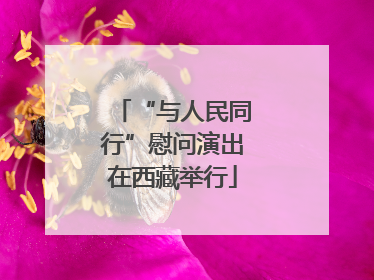 “与人民同行”慰问演出在西藏举行