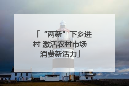 “两新”下乡进村 激活农村市场消费新活力
