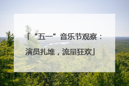 “五一”音乐节观察：演员扎堆，流量狂欢