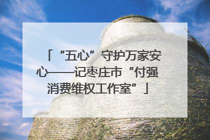 “五心”守护万家安心——记枣庄市“付强消费维权工作室”