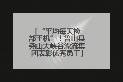 “平均每天捡一部手机”！鲁山县尧山大峡谷漂流集团表彰优秀员工