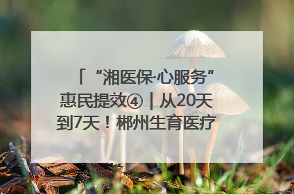 “湘医保·心服务”惠民提效④｜从20天到7天！郴州生育医疗费报销大提速