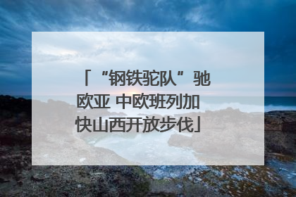 “钢铁驼队”驰欧亚 中欧班列加快山西开放步伐