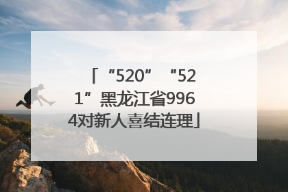 “520”“521”黑龙江省9964对新人喜结连理