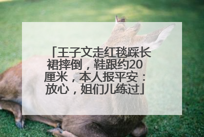 王子文走红毯踩长裙摔倒，鞋跟约20厘米，本人报平安：放心，姐们儿练过