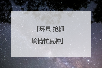 环县 抢抓墒情忙夏种