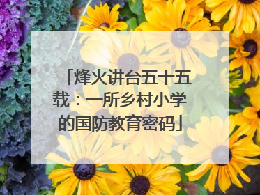 烽火讲台五十五载：一所乡村小学的国防教育密码