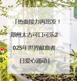 热血接力再出发！郑州太古可口可乐2025年世界献血者日爱心涌动