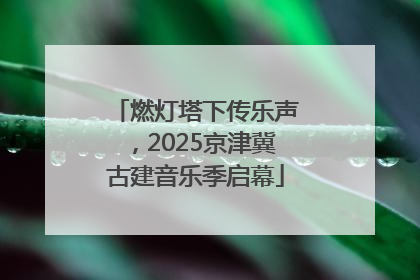 燃灯塔下传乐声，2025京津冀古建音乐季启幕
