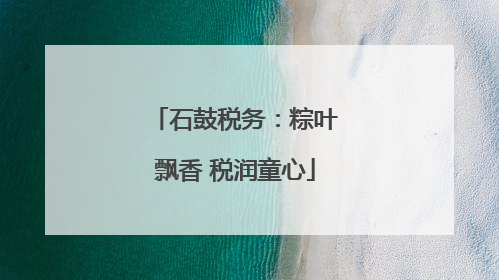 石鼓税务：粽叶飘香 税润童心