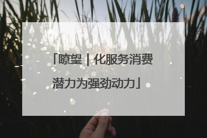 瞭望｜化服务消费潜力为强劲动力