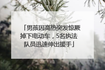 男孩因高热突发惊厥掉下电动车，5名执法队员迅速伸出援手