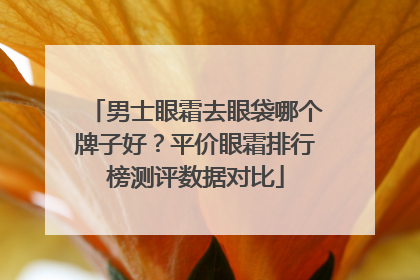 男士眼霜去眼袋哪个牌子好？平价眼霜排行榜测评数据对比