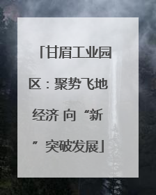 甘眉工业园区：聚势飞地经济 向“新”突破发展