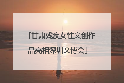 甘肃残疾女性文创作品亮相深圳文博会