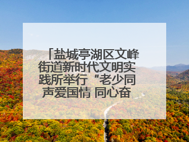 盐城亭湖区文峰街道新时代文明实践所举行“老少同声爱国情 同心奋进新征程”为主题的红色文化活动