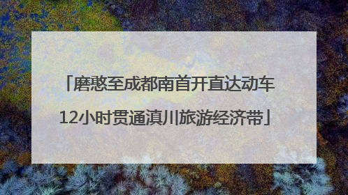 磨憨至成都南首开直达动车 12小时贯通滇川旅游经济带