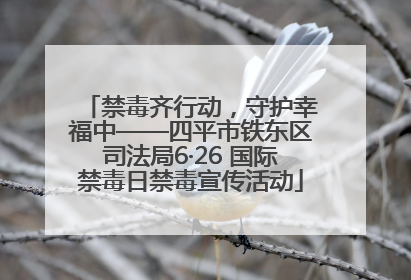 禁毒齐行动，守护幸福中——四平市铁东区司法局6·26 国际禁毒日禁毒宣传活动