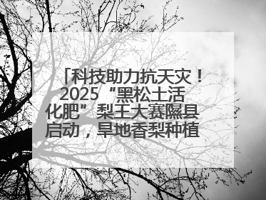 科技助力抗天灾！2025“黑松土活化肥”梨王大赛隰县启动，旱地香梨种植迎来新希望