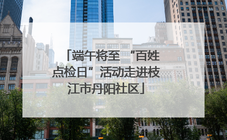 端午将至 “百姓点检日”活动走进枝江市丹阳社区