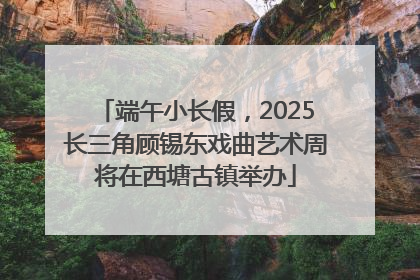 端午小长假，2025长三角顾锡东戏曲艺术周将在西塘古镇举办