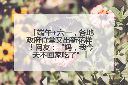 端午+六一，各地政府食堂又出新花样！网友：“妈，我今天不回家吃了”