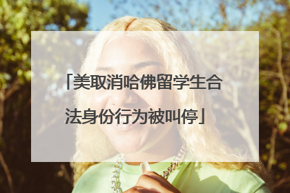美取消哈佛留学生合法身份行为被叫停