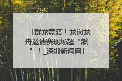 群龙竞渡！龙岗龙舟邀请赛现场超“燃”！_深圳新闻网