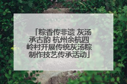 粽香传非遗 灰汤承古韵 杭州余杭四岭村开展传统灰汤粽制作技艺传承活动