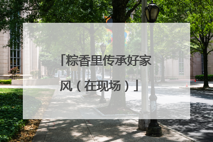 粽香里传承好家风（在现场）