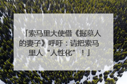 索马里大使借《掘墓人的妻子》呼吁：请把索马里人“人性化”！