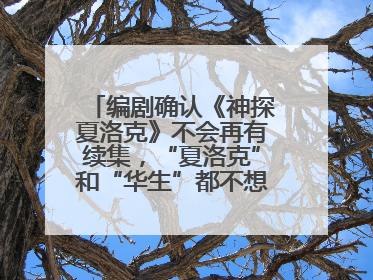 编剧确认《神探夏洛克》不会再有续集，“夏洛克”和“华生”都不想再出演了