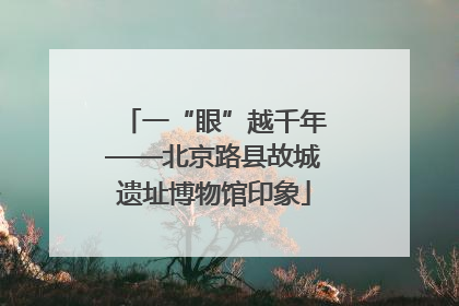 一“眼”越千年——北京路县故城遗址博物馆印象