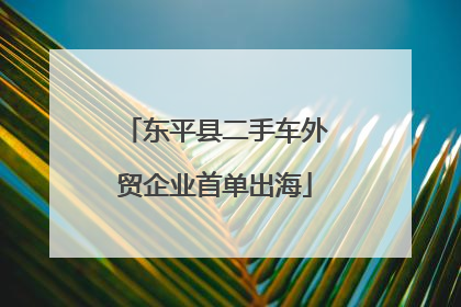 东平县二手车外贸企业首单出海
