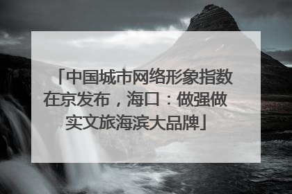 中国城市网络形象指数在京发布，海口：做强做实文旅海滨大品牌