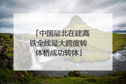 中国最北在建高铁全线最大跨度转体桥成功转体