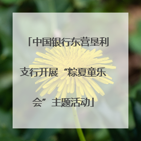 中国银行东营垦利支行开展“粽夏童乐会”主题活动