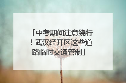 中考期间注意绕行！武汉经开区这些道路临时交通管制