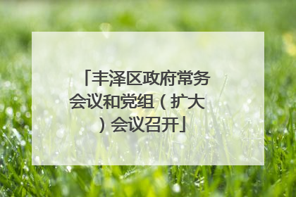 丰泽区政府常务会议和党组（扩大）会议召开