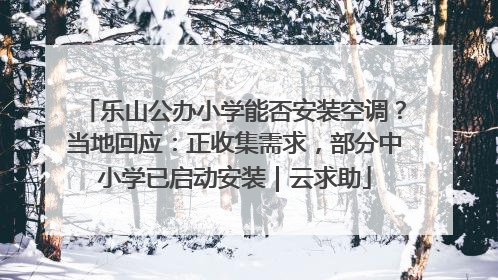 乐山公办小学能否安装空调？当地回应：正收集需求，部分中小学已启动安装｜云求助