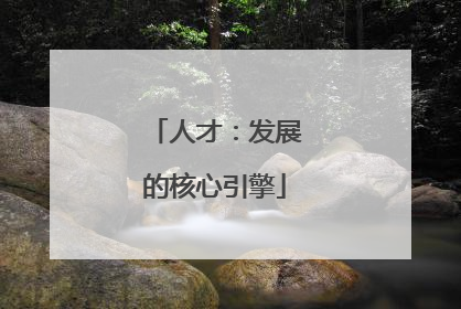 人才：发展的核心引擎