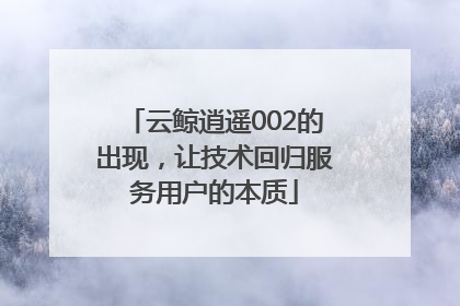 云鲸逍遥002的出现，让技术回归服务用户的本质
