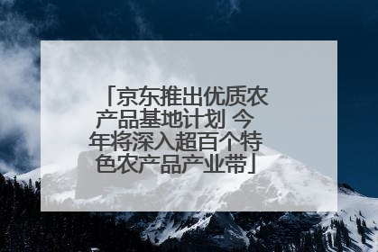 京东推出优质农产品基地计划 今年将深入超百个特色农产品产业带