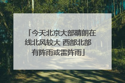 今天北京大部晴朗在线北风较大 西部北部有阵雨或雷阵雨