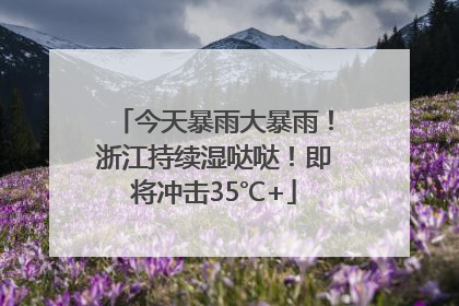 今天暴雨大暴雨！浙江持续湿哒哒！即将冲击35℃+