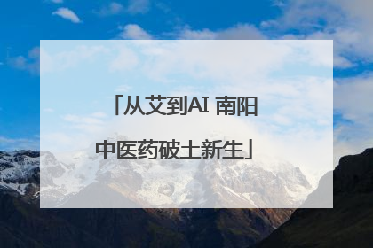 从艾到AI 南阳中医药破土新生