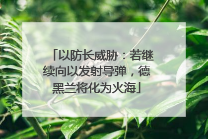以防长威胁：若继续向以发射导弹，德黑兰将化为火海